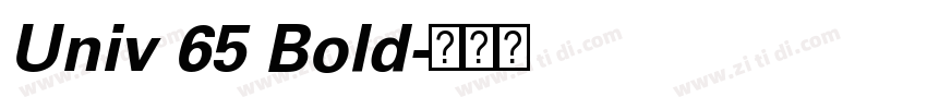 Univ 65 Bold字体转换